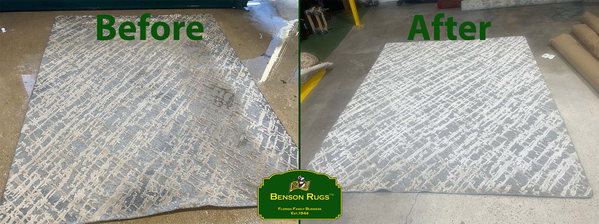 Benson Rugs Before and After (Bring back the real color of your rug)